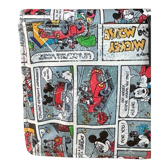 Disney Parks Mickey Mouse Comic Strip Wallet with Wristlet and Crossbody Strap - Picture 9 of 12